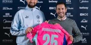 门将强援！曼城社媒晒多纳鲁马亮相照片：他来了